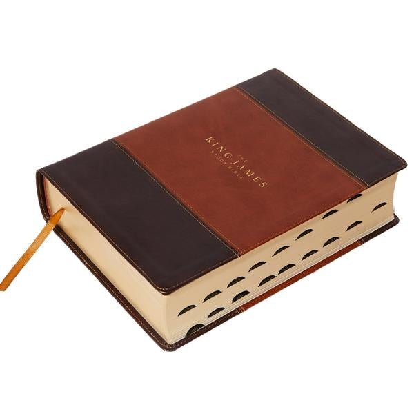 KJV, The King James Study Bible, Red Letter, Full-Color Edition: KJV Holy Bible – Leathersoft™, Brown/Dark, product view 2