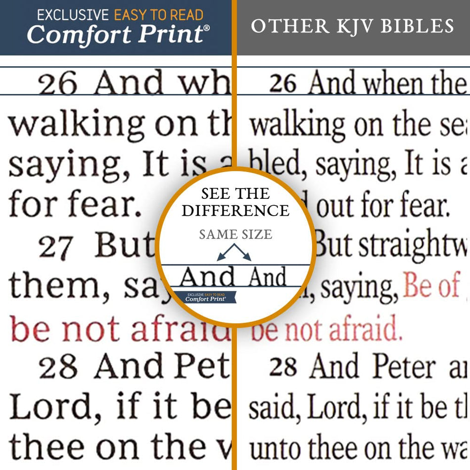 KJV Holy Bible: Gift and Award, Black Leather-Look, Red Letter, Comfort Print: King James Version: Holy, product view 2