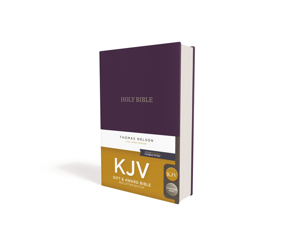 KJV Holy Bible: Gift and Award, Purple Leather-Look, Red Letter, Comfort Print: King James Version: Holy, product view 2