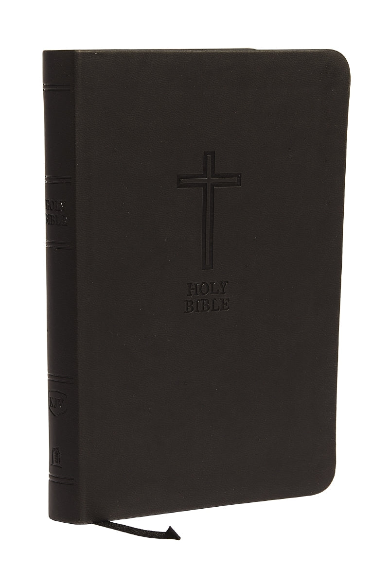 KJV, Value Thinline Bible, Compact, Red Letter, Comfort Print – Leathersoft™, Black by HarperCollins