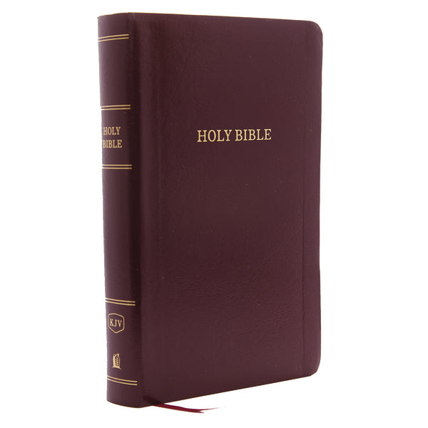 KJV, Reference Bible, Personal Size Giant Print, Red Letter Edition, Comfort Print – Leatherflex, Burgundy by HarperCollins