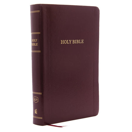 KJV, Reference Bible, Personal Size Giant Print, Red Letter Edition, Comfort Print – Leatherflex, Burgundy by HarperCollins