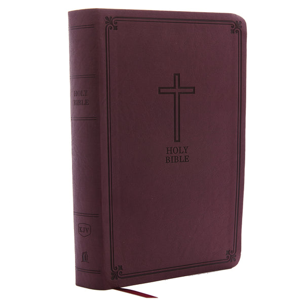 KJV, Reference Bible, Personal Size Giant Print, Red Letter Edition, Comfort Print – Leathersoft™, Burgundy by HarperCollins