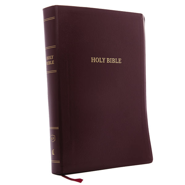KJV, Reference Bible, Super Giant Print, Red Letter Edition, Comfort Print – Leatherflex, Burgundy by HarperCollins
