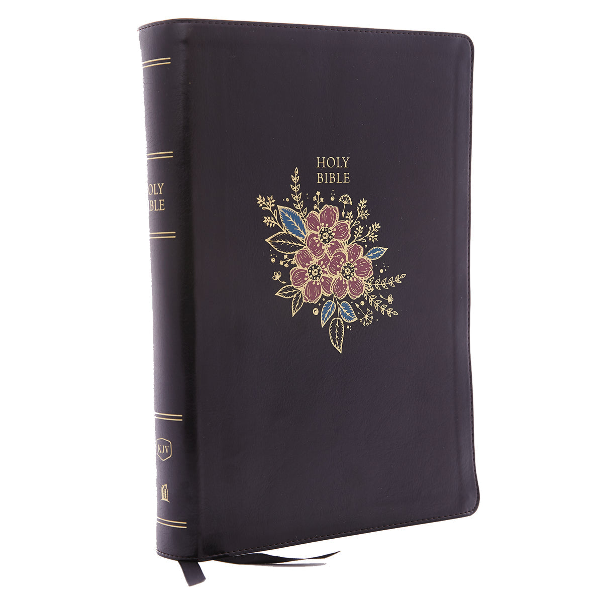 KJV, Deluxe Reference Bible, Super Giant Print, Red Letter Edition, Comfort Print – Leathersoft™, Black Floral