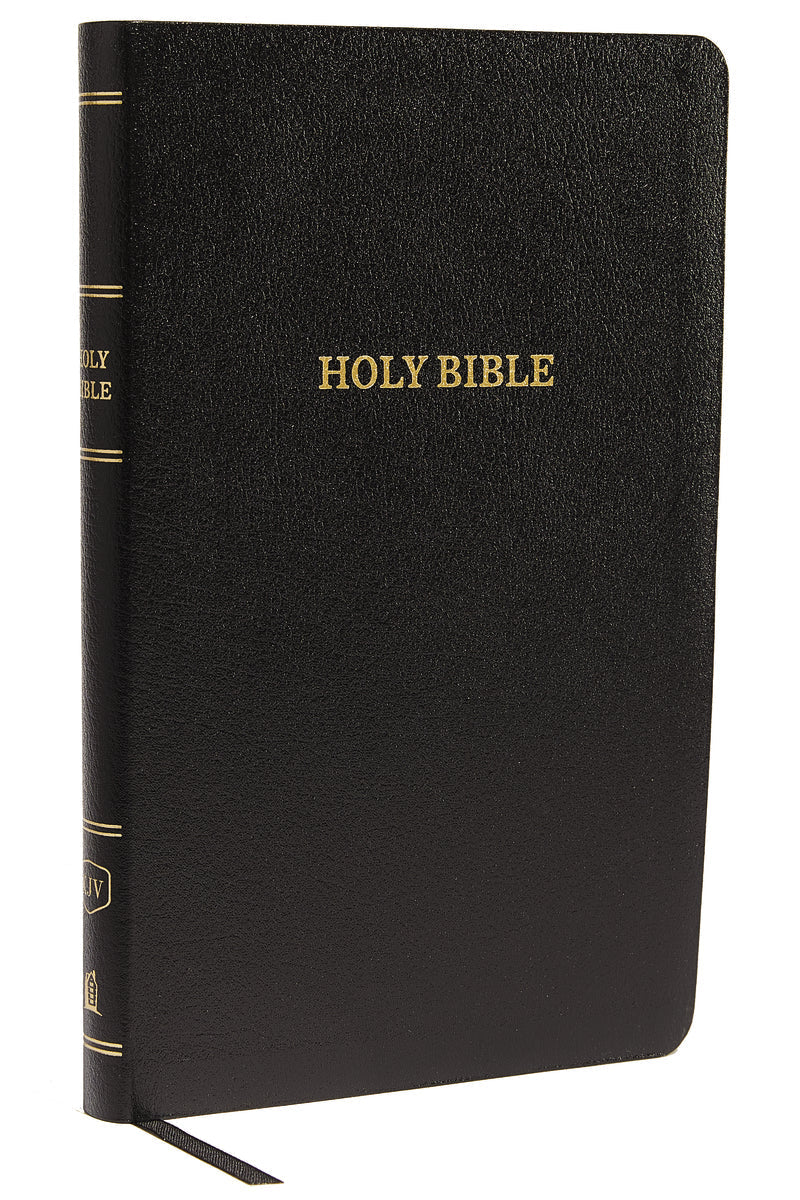 KJV, Thinline Reference Bible, Red Letter Edition, Comfort Print – Bonded Leather, Black by HarperCollins