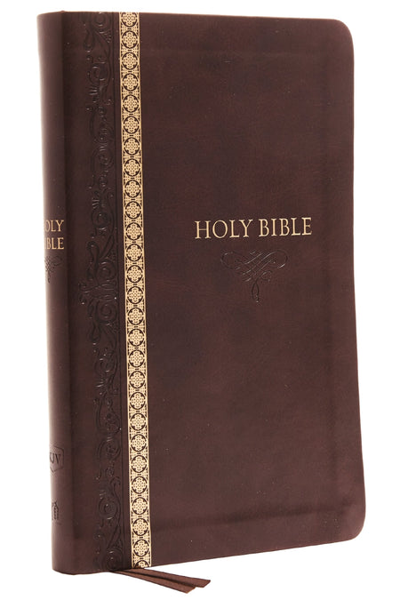KJV, Thinline Bible, Red Letter Edition, Comfort Print: Holy Bible, King James Version – Leathersoft™, Brown, Thumb Indexed