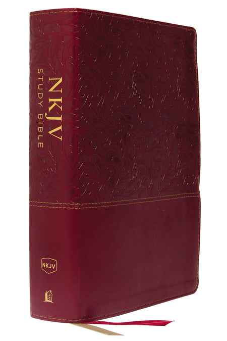 NKJV Study Bible, Full-Color, Comfort Print: The Complete Resource for Studying God’s Word – Leathersoft™, Cranberry
