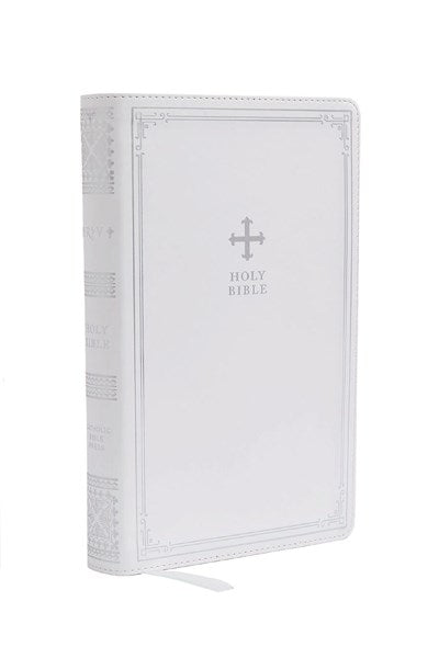NRSV Catholic Edition Gift Bible, White Leathersoft (Comfort Print, Holy Bible, Complete Catholic Bible, NRSV CE