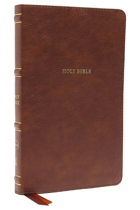 NKJV, Thinline Bible, Red Letter Edition, Comfort Print: Holy Bible, New King James Version – Leathersoft™, Brown