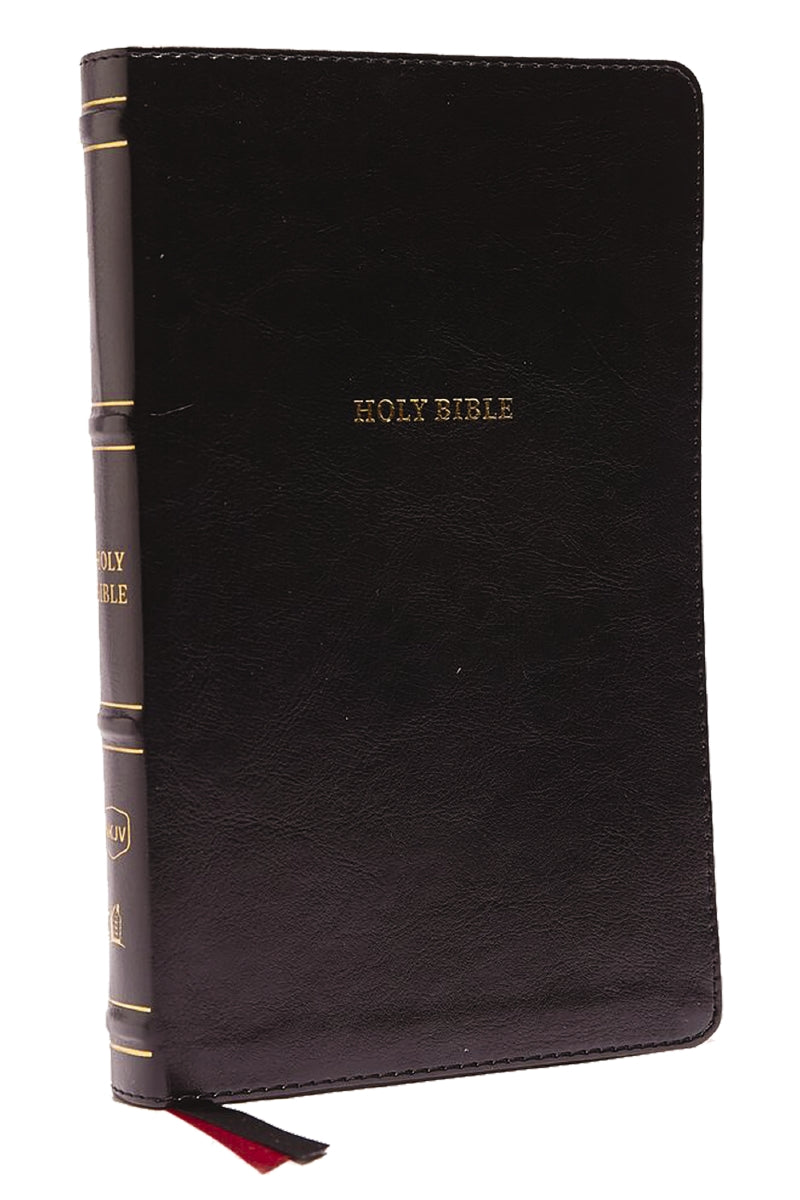 NKJV, Thinline Bible, Red Letter Edition, Comfort Print: Holy Bible, New King James Version – Leathersoft™, Black
