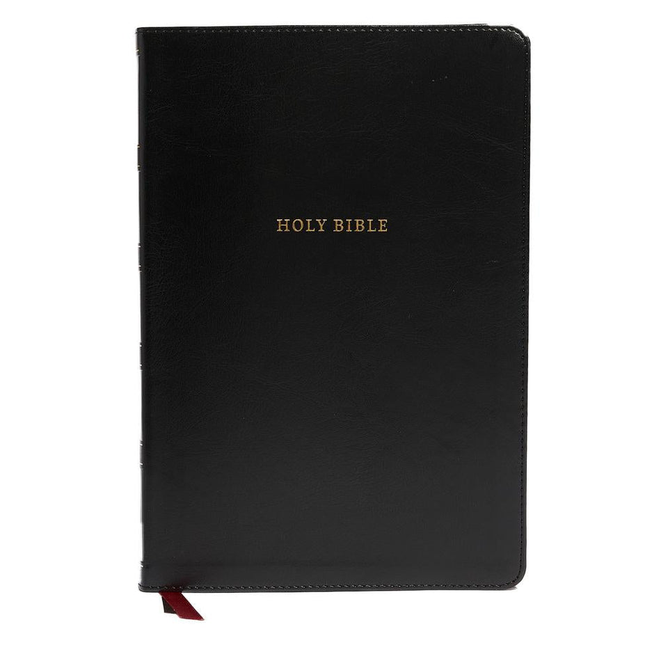 NKJV, Reference Bible, Center-Column Giant Print, Red Letter Edition, Comfort Print – Leathersoft™, Black, product view 2
