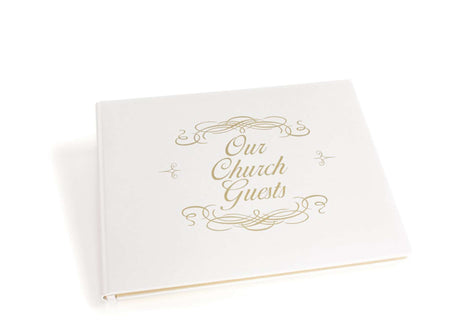 Church Guest Book – Large White Bonded Leather | Psalm 122:1 (KJV) by Broadman and Holman