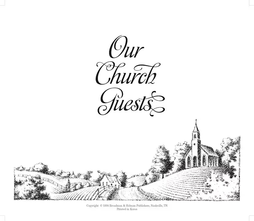 Church Guest Book - Large White Bonded Leather: Psalm 122:1 (KJV)