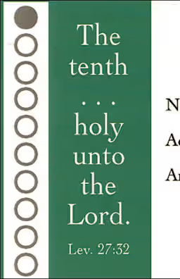 Offering Envelope: Small: Tither: Leviticus 27:32 (KJV) by Broadman and Holman, product view 3