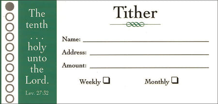 Offering Envelope: Small: Tither: Leviticus 27:32 (KJV) by Broadman and Holman
