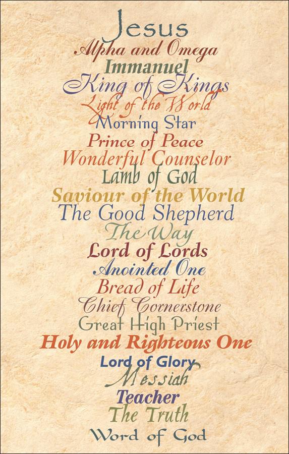 Postcard: Names of Jesus (Package of 25) by Broadman and Holman
