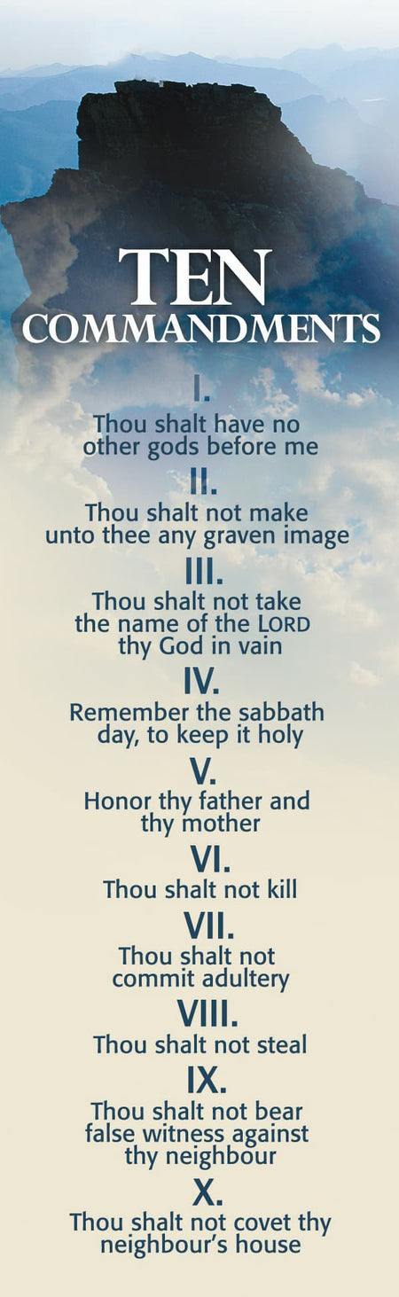 General Worship Bookmark: Ten Commandments - Mt. Sinai (Package of 25): Exodus 20:3-17 (KJV) by Broadman and Holman