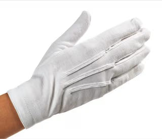 White Gloves - Large Cotton