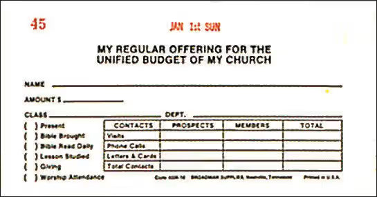 Offering Envelope: My Regular Offering - Dated (Package of 53): For the Unified Budget of My Church