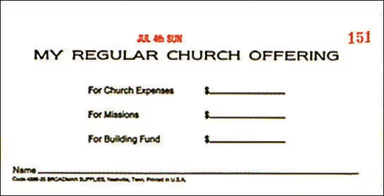 Offering Envelope: My Regular Church Offering (Package of 53): Weekly Three-Fund Boxed Envelope