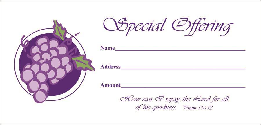 Offering Envelope: Special Offering (Package of 100): Psalm 116:12 by Broadman and Holman