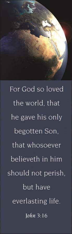 General Worship Bookmark: John 3:16-KJV (Package of 25): John 3:16 by Broadman and Holman