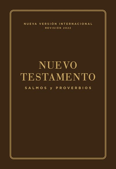 NVI, Nuevo Testamento de bolsillo, con Salmos y Proverbios, Revisión 2022, Leatherflex, Café