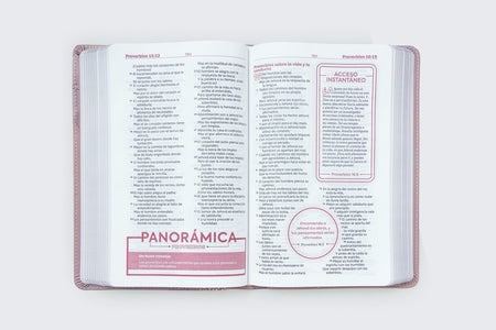 RVR60, Biblia de Estudio para Jóvenes Adolescentes, Leathersoft, Oro Rosa, Palabras de Jesús en Rojo, product view 5
