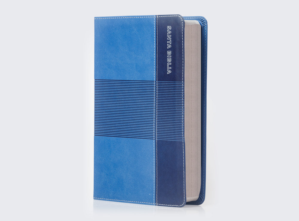 RVR60, Biblia de Estudio para Jóvenes Adolescentes, Leathersoft, Azul, Palabras de Jesús en Rojo, Comfort, product view 3