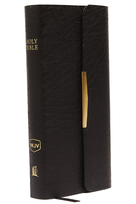NKJV, Checkbook Bible, Compact, Wallet Style, Red Letter Edition: Holy Bible, New King James Version – Bonded Leather, Black