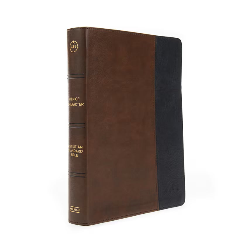 CSB Men of Character Bible, Brown/Black LeatherTouch