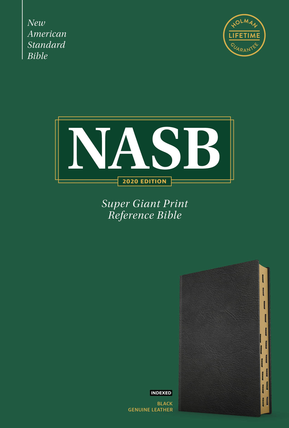 NASB Super Giant Print Reference Bible, Black Genuine Leather, Indexed by Broadman and Holman, product view 2