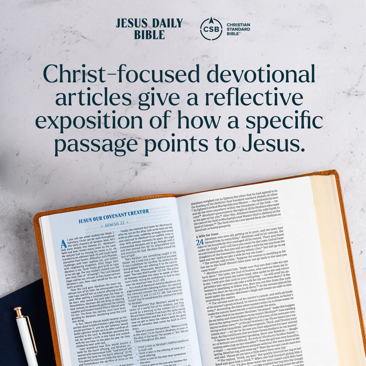 CSB Jesus Daily Bible, Hardcover by Broadman and Holman, product view 4