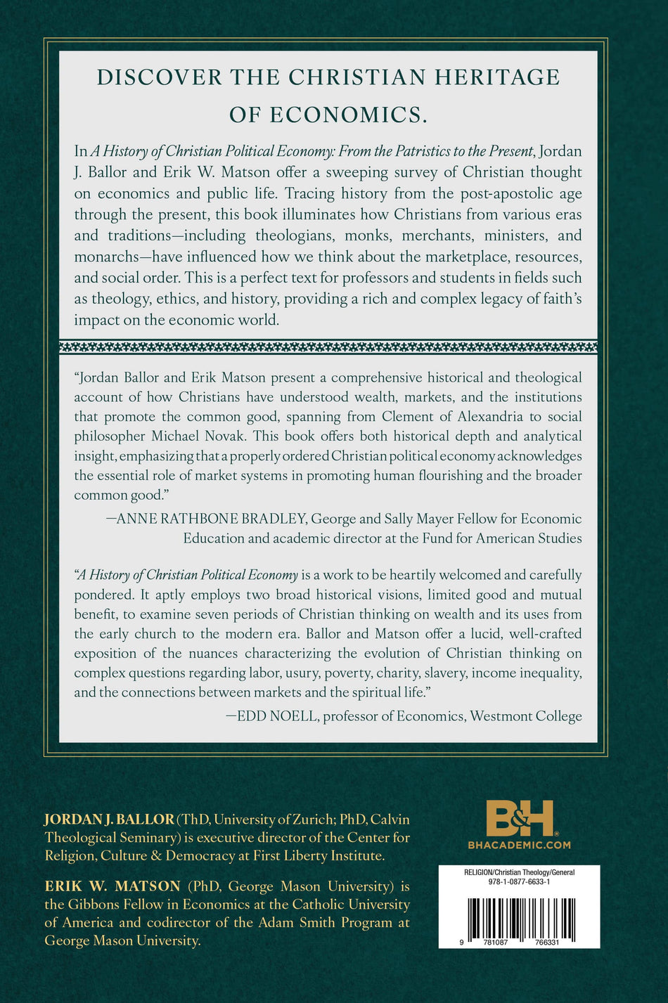A History of Christian Political Economy: From the Patristics to the Present by Broadman and Holman, product view 2