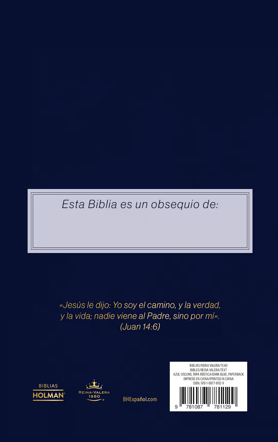 1960  Biblia edición ministerial (RVR) azul oscuro, tapa rústica