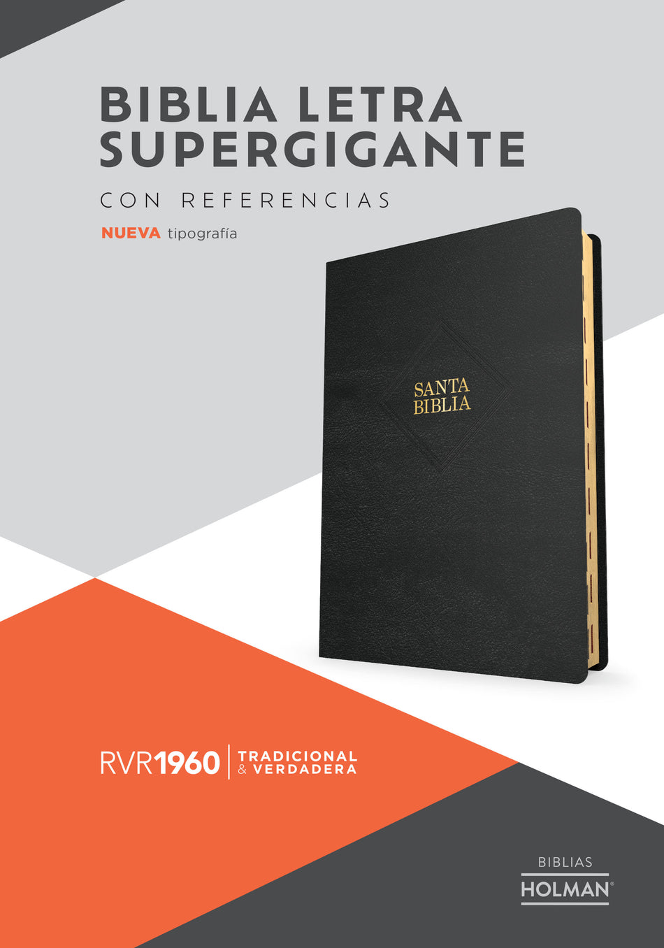 RVR 1960 Biblia letra supergigante, negro piel fabricada con índice (Edición 2023): Con referencias. Nueva, product view 2