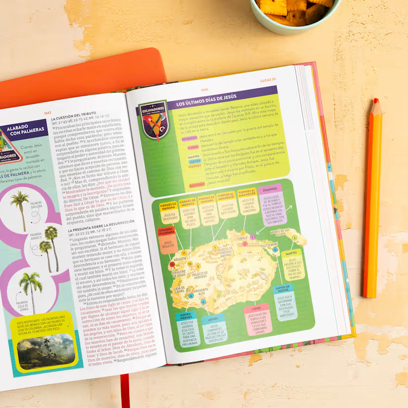 RVR 1960 Biblia para niños exploradores, multicolor tapa dura