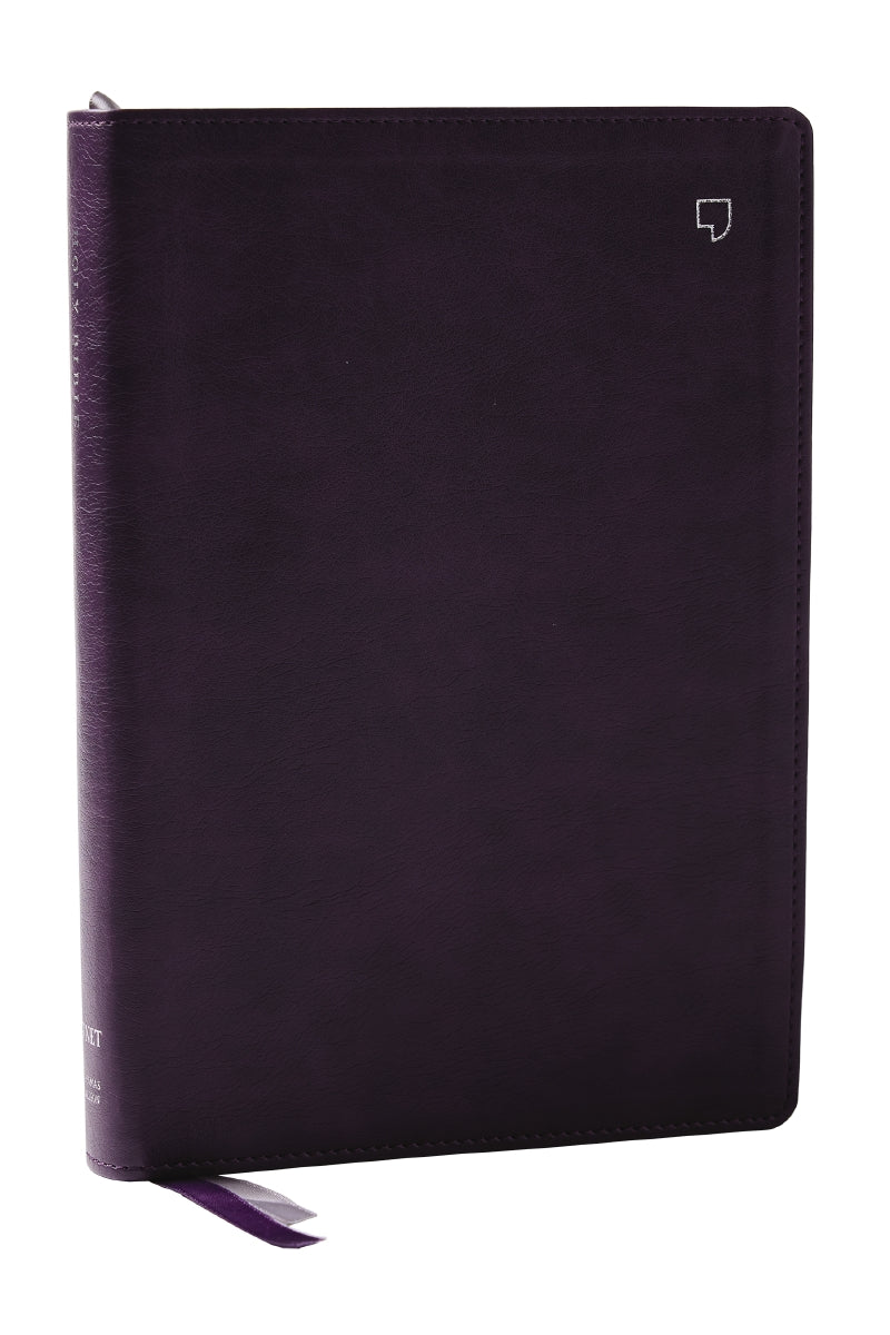 NET Bible, Large Print Thinline with Cross References, Comfort Print – Leathersoft™, Purple by HarperCollins