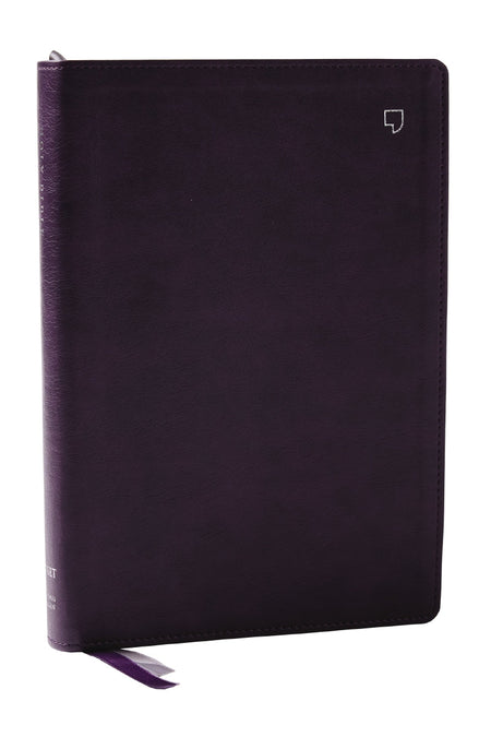 NET Bible, Large Print Thinline with Cross References, Comfort Print – Leathersoft™, Purple by HarperCollins