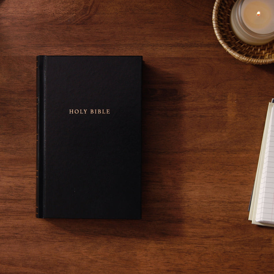 NKJV Personal Size Large Print Bible with 43,000 Cross References, Black Hardcover, Red Letter, Comfort Print, product view 2