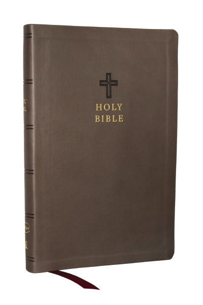 KJV Holy Bible, Value Ultra Thinline, Red Letter, Comfort Print – Leathersoft™, Charcoal by HarperCollins