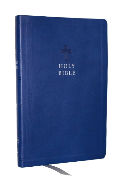 KJV Holy Bible, Value Ultra Thinline, Red Letter, Comfort Print – Leathersoft™, Blue by HarperCollins