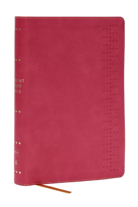 Student Study Bible: A Guide to Knowing and Living God’s Word (NKJV, Red Letter, Comfort Print) – Leathersoft™, Pink