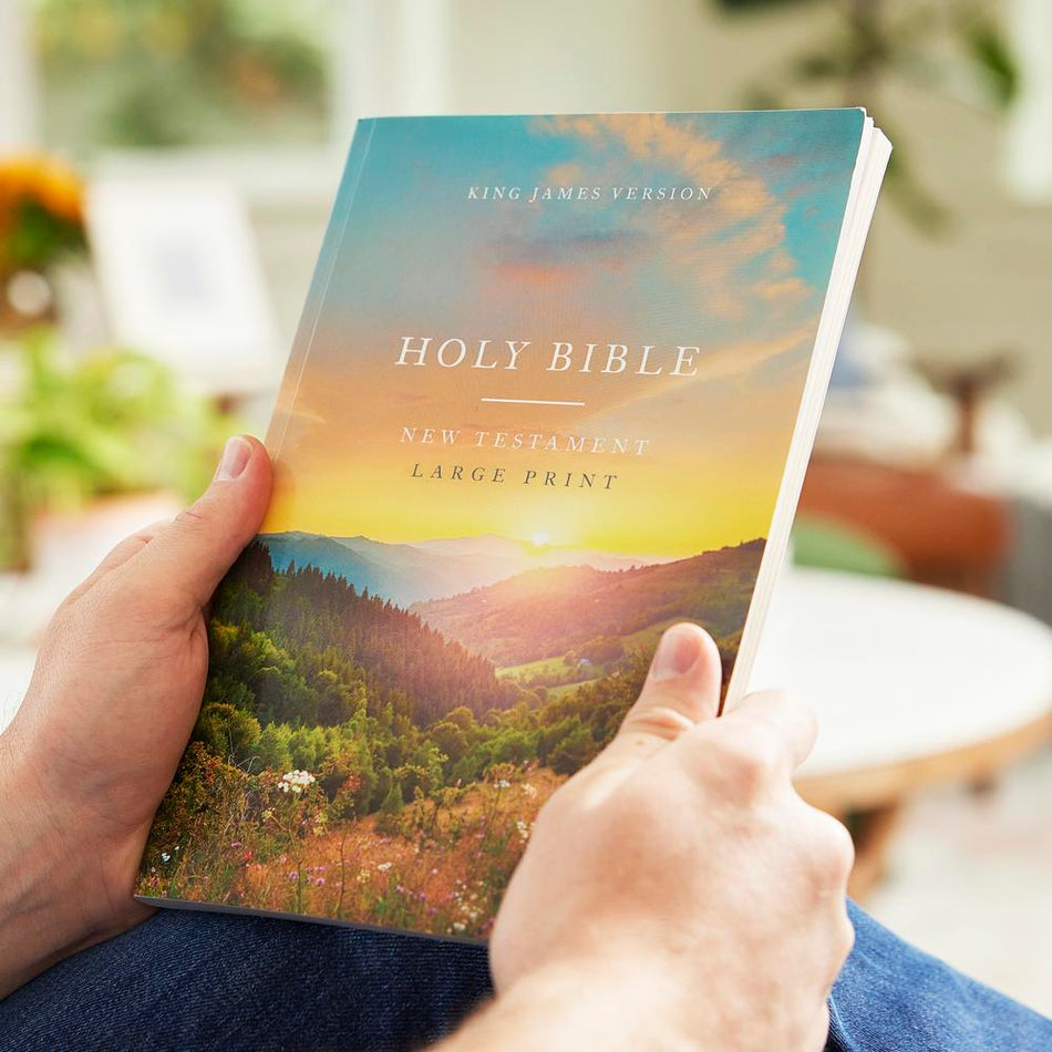 KJV Large Print Outreach New Testament Bible, Scenic Softcover, Comfort Print by HarperCollins, product view 2