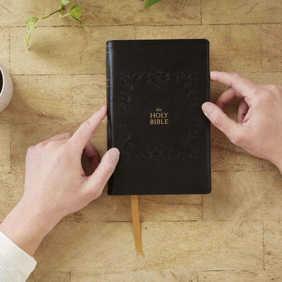 KJV Holy Bible: Personal Size Giant Print, Black Leathersoft, Red Letter, Comfort Print: King James Version, product view 2