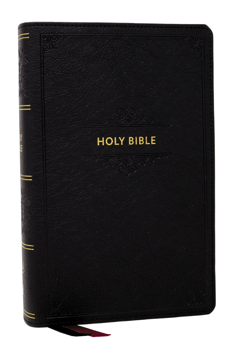 KJV Personal Size Large Print End-of-Verse Reference Bible, Red Letter, Comfort Print – Leathersoft™, Black, Thumb Indexed