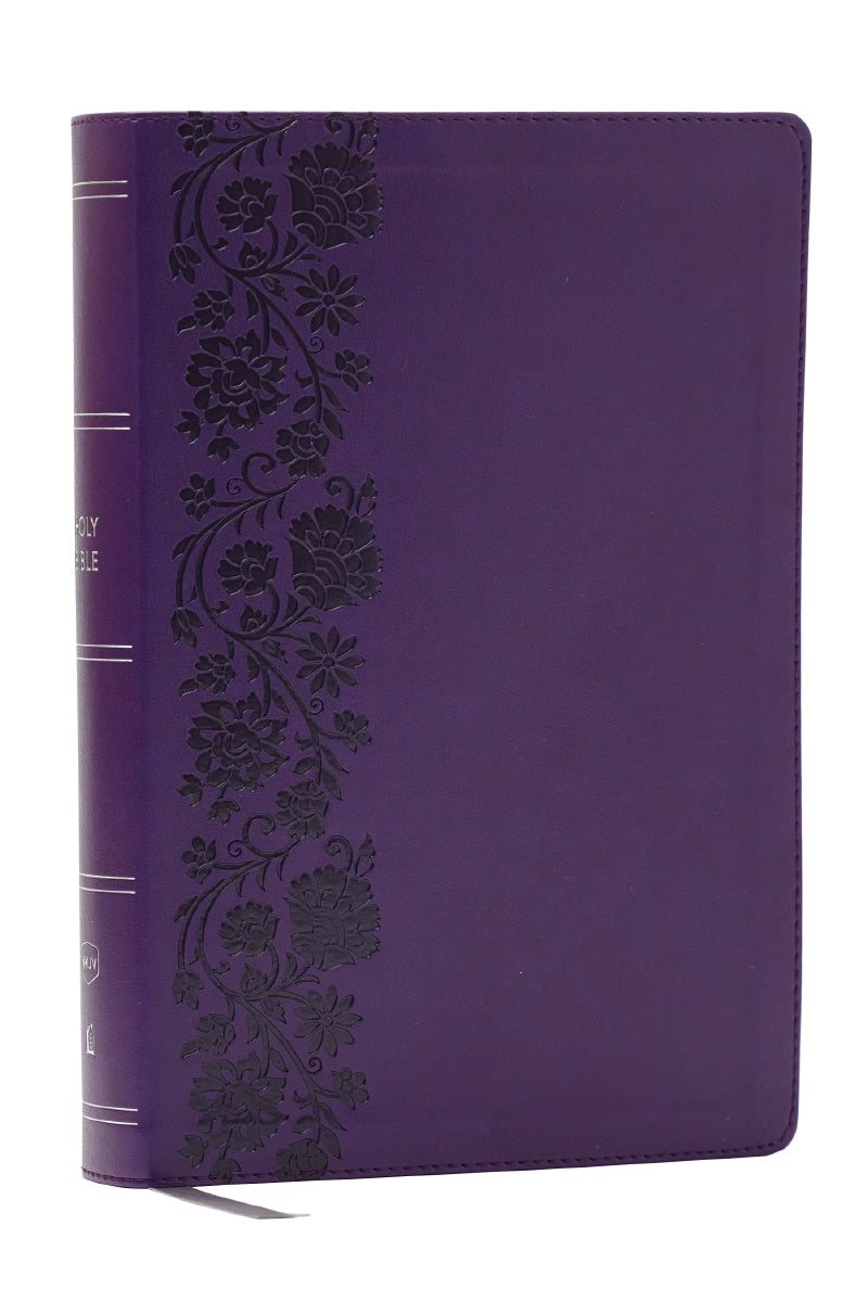 NKJV Giant Print End-of-Verse Reference Bible, Red Letter, Comfort Print: Holy Bible: Holy Bible – Leathersoft™, Purple