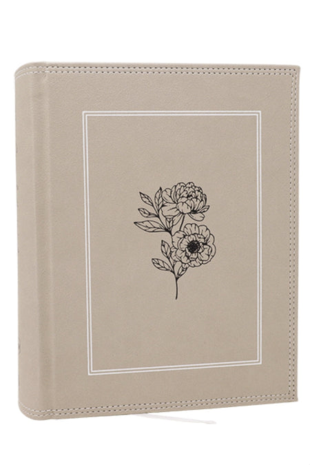 NKJV, Journal the Word Bible, Red Letter Edition, Comfort Print – Hardcover, Stone by HarperCollins