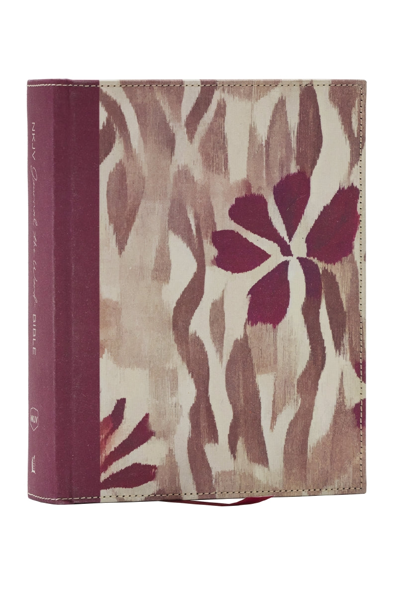 NKJV, Journal the Word Reference Bible, Red Letter Edition, Comfort Print – Hardcover, Floral by HarperCollins